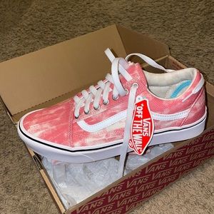 Vans Pink and White Women's Sneakers